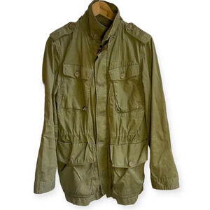 85%OFF❣️J.CREW Womens Olive Boyfriend Cargo Utility Jacket Button Full Zip M